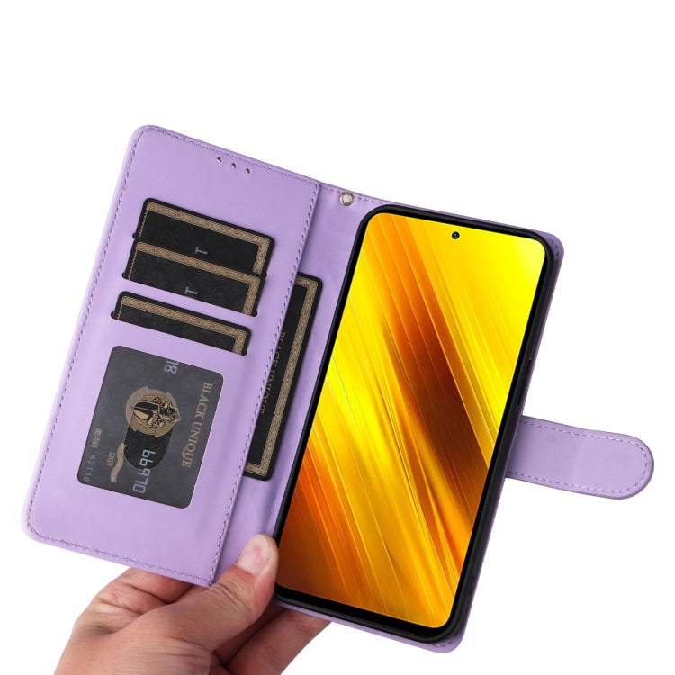 For Xiaomi Poco X3 NFC Diamond Lattice Leather Flip Phone Case