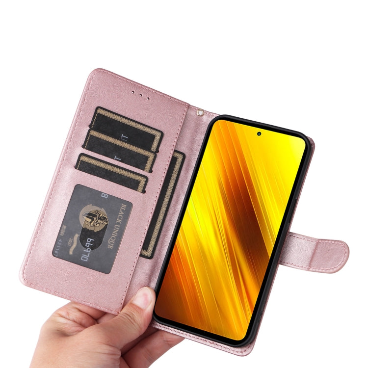 For Xiaomi Poco X3 NFC Diamond Lattice Leather Flip Phone Case