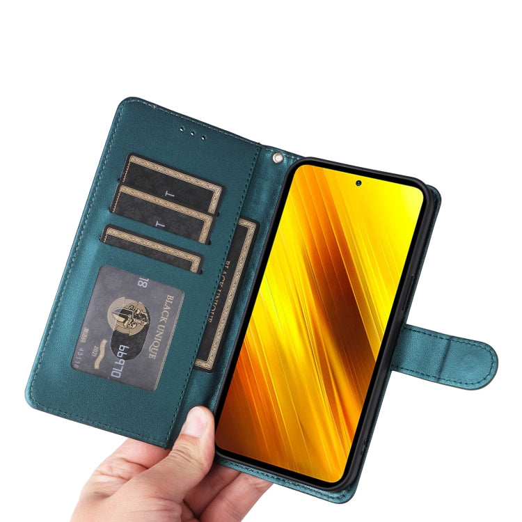 For Xiaomi Poco X3 NFC Diamond Lattice Leather Flip Phone Case