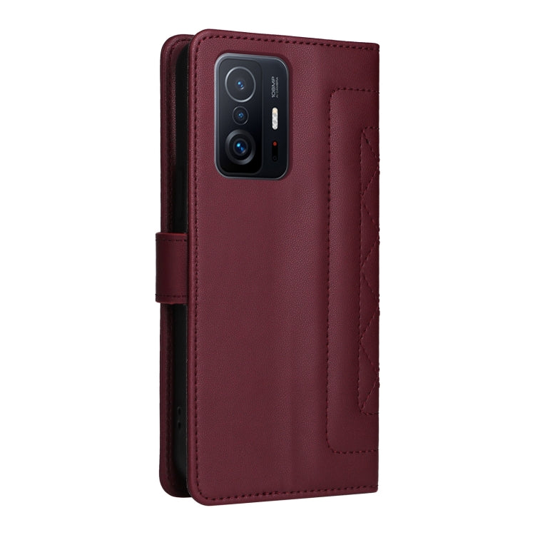 For Xiaomi 11T / 11T Pro Diamond Lattice Leather Flip Phone Case