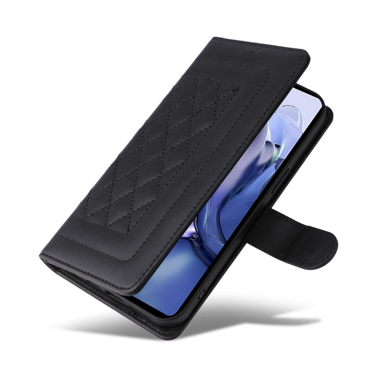 For Xiaomi 11T / 11T Pro Diamond Lattice Leather Flip Phone Case