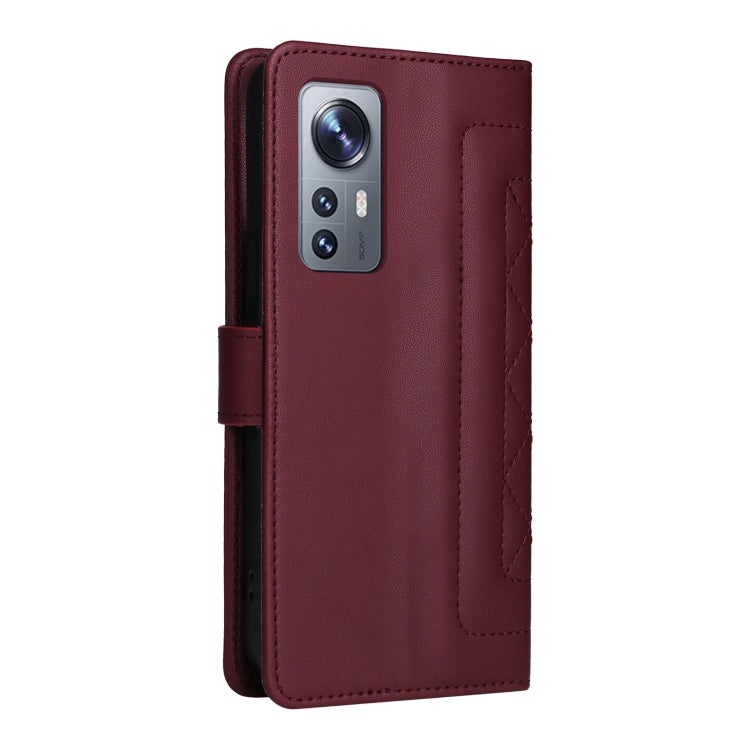 For Xiaomi 12 / 12X Diamond Lattice Leather Flip Phone Case