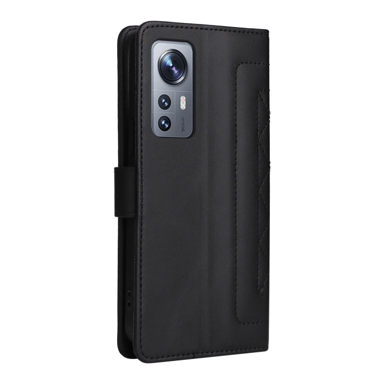 For Xiaomi 12 / 12X Diamond Lattice Leather Flip Phone Case