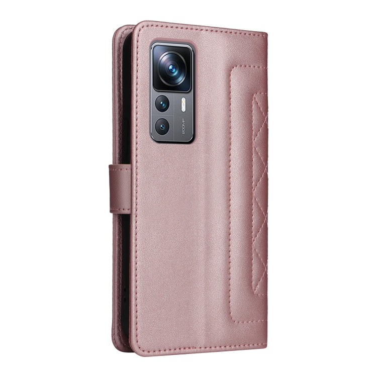 For Xiaomi 12T / 12T Pro Diamond Lattice Leather Flip Phone Case