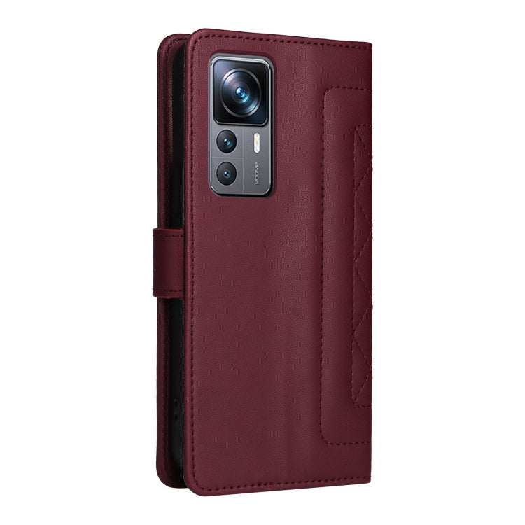 For Xiaomi 12T / 12T Pro Diamond Lattice Leather Flip Phone Case