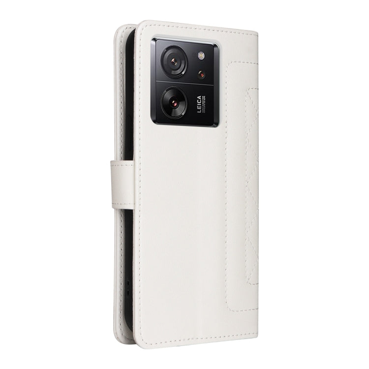 For Xiaomi 13T / 13T Pro Diamond Lattice Leather Flip Phone Case