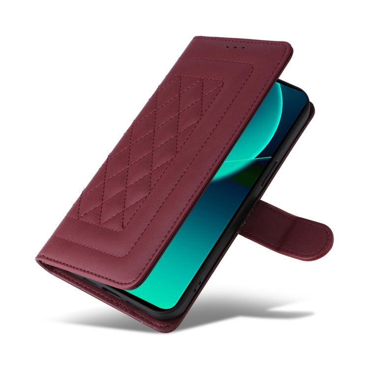 For Xiaomi 13T / 13T Pro Diamond Lattice Leather Flip Phone Case