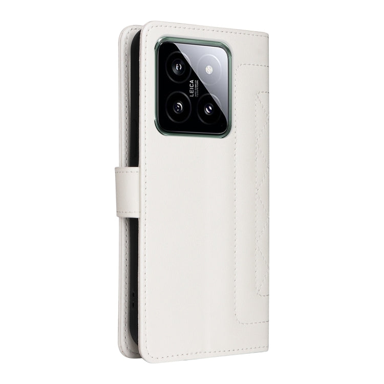 For Xiaomi 14 5G Diamond Lattice Leather Flip Phone Case