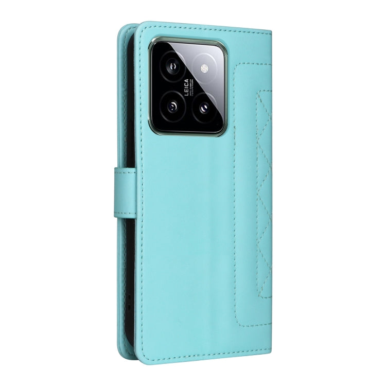 For Xiaomi 14 5G Diamond Lattice Leather Flip Phone Case