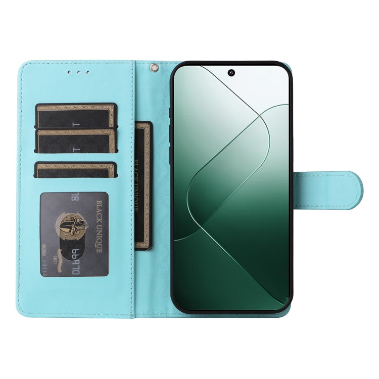 For Xiaomi 14 5G Diamond Lattice Leather Flip Phone Case