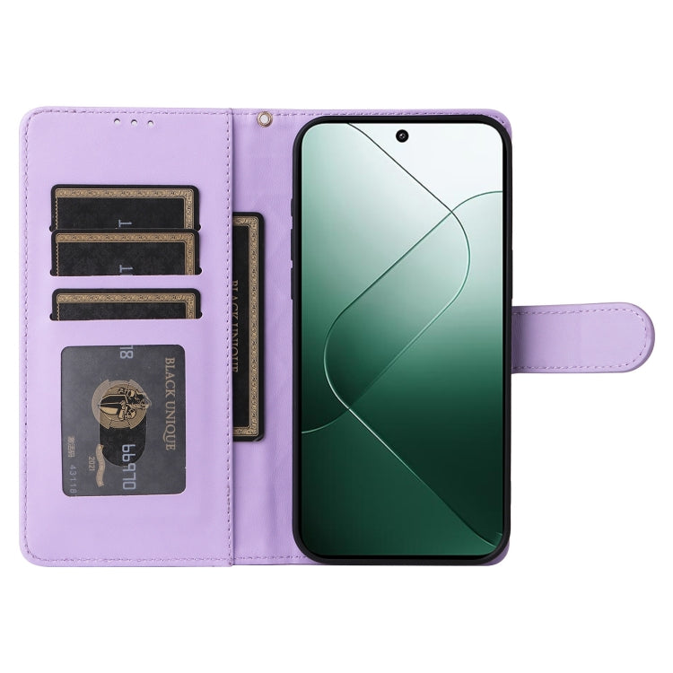 For Xiaomi 14 5G Diamond Lattice Leather Flip Phone Case