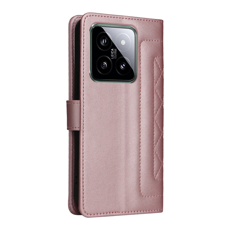 For Xiaomi 14 5G Diamond Lattice Leather Flip Phone Case