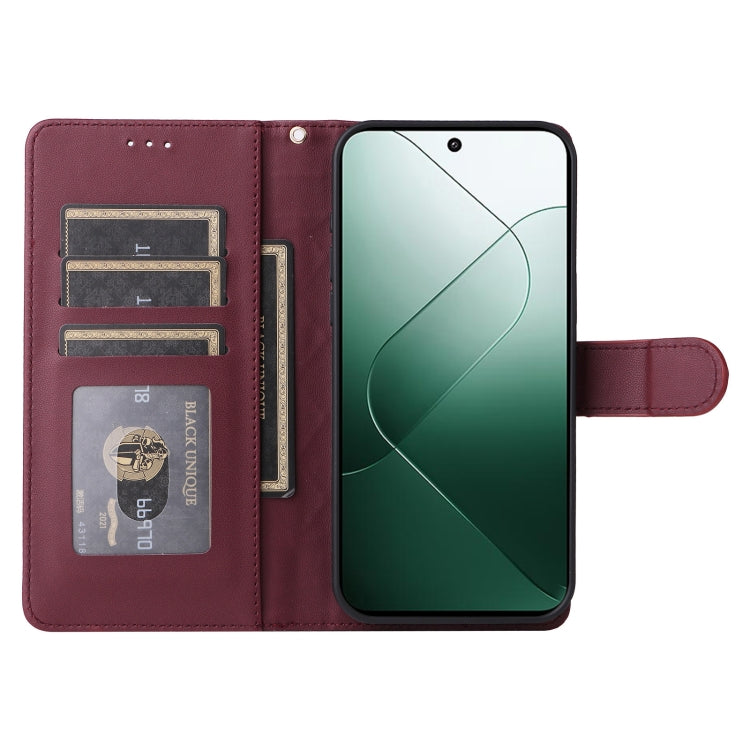 For Xiaomi 14 5G Diamond Lattice Leather Flip Phone Case