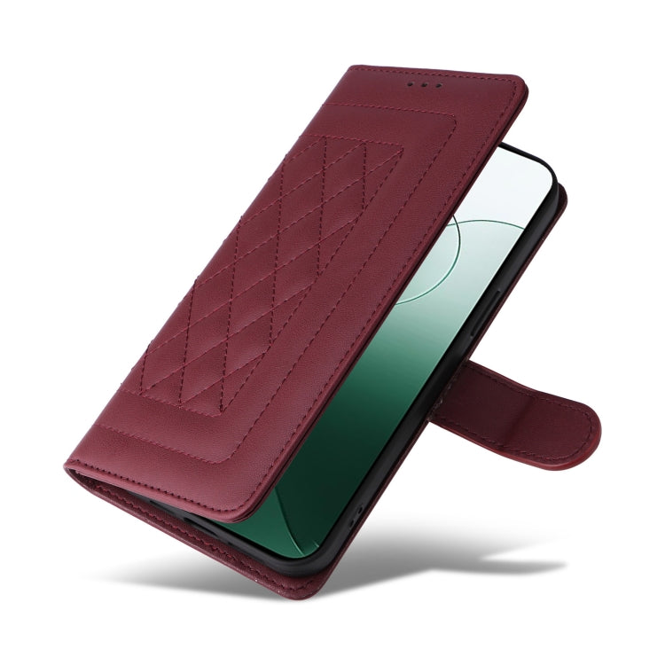 For Xiaomi 14 5G Diamond Lattice Leather Flip Phone Case