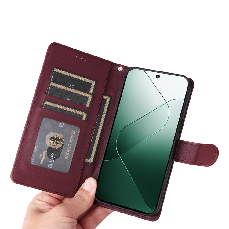 For Xiaomi 14 5G Diamond Lattice Leather Flip Phone Case