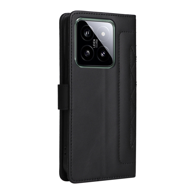 For Xiaomi 14 5G Diamond Lattice Leather Flip Phone Case