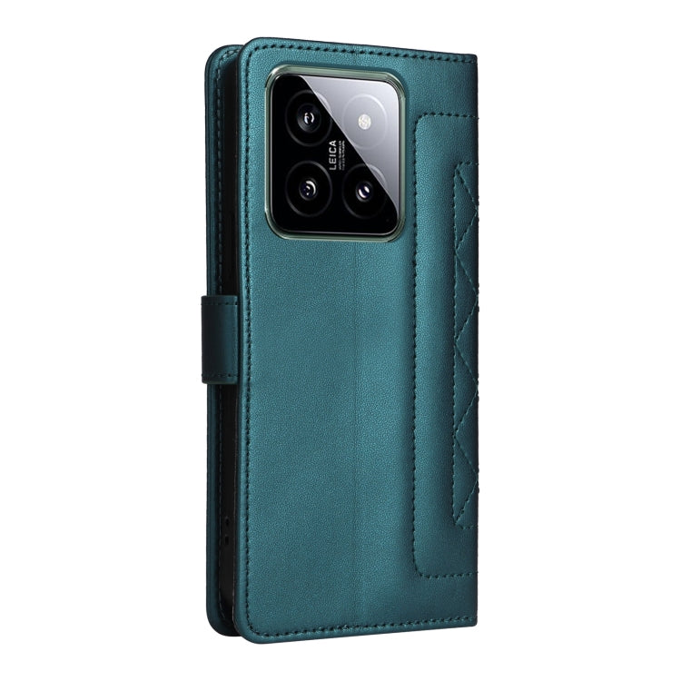 For Xiaomi 14 5G Diamond Lattice Leather Flip Phone Case