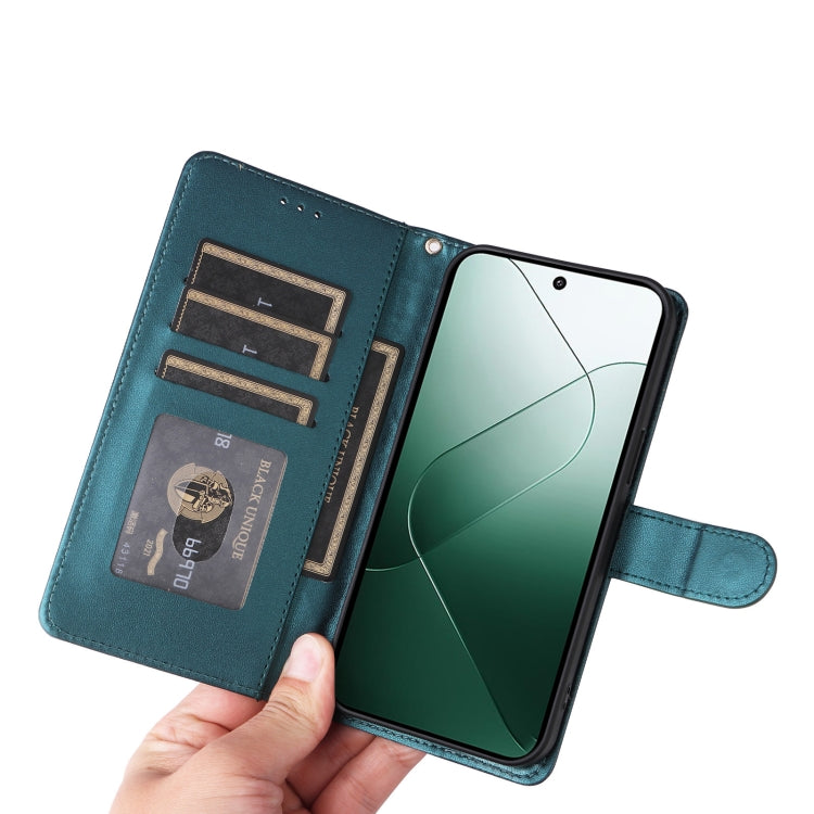 For Xiaomi 14 5G Diamond Lattice Leather Flip Phone Case