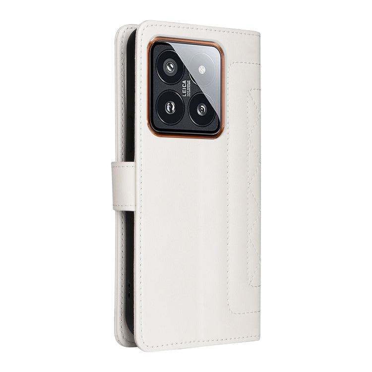 For Xiaomi 14 Pro 5G Diamond Lattice Leather Flip Phone Case