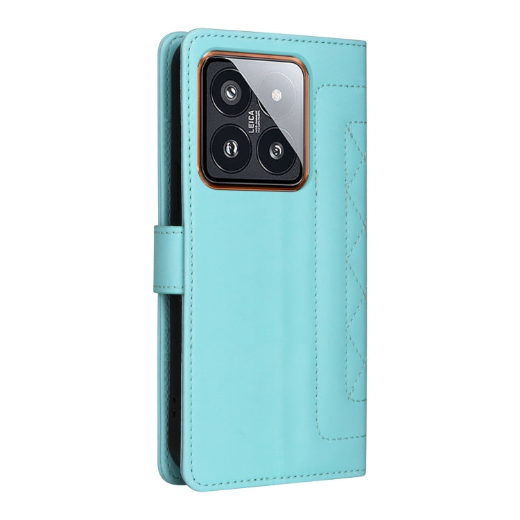 For Xiaomi 14 Pro 5G Diamond Lattice Leather Flip Phone Case