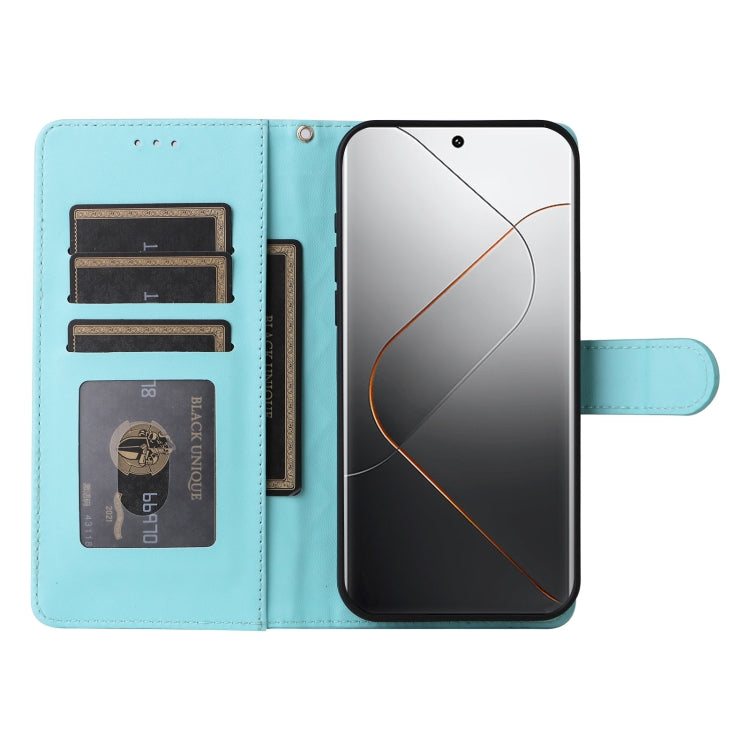 For Xiaomi 14 Pro 5G Diamond Lattice Leather Flip Phone Case