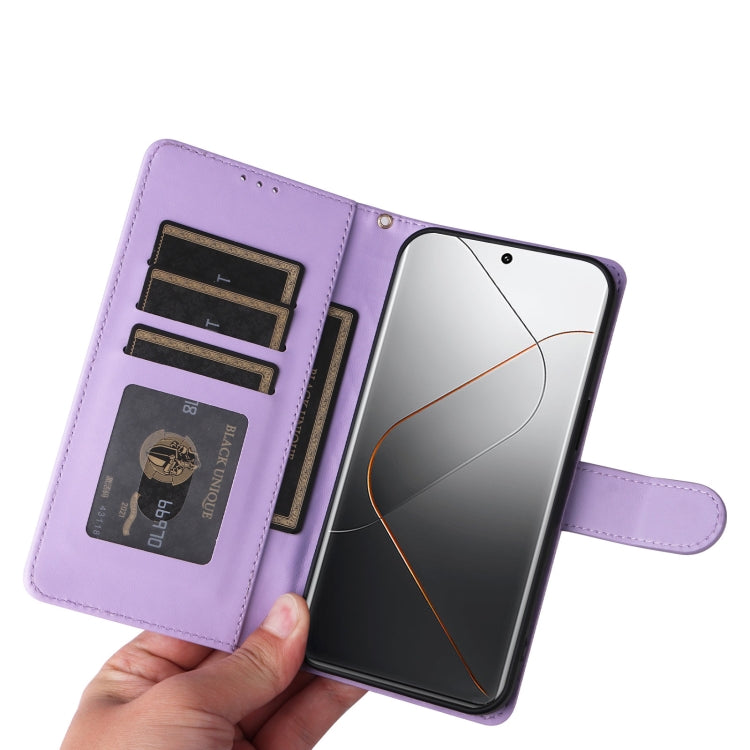For Xiaomi 14 Pro 5G Diamond Lattice Leather Flip Phone Case