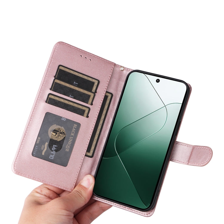 For Xiaomi 14 Pro 5G Diamond Lattice Leather Flip Phone Case