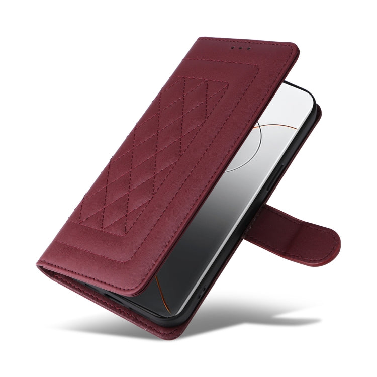 For Xiaomi 14 Pro 5G Diamond Lattice Leather Flip Phone Case