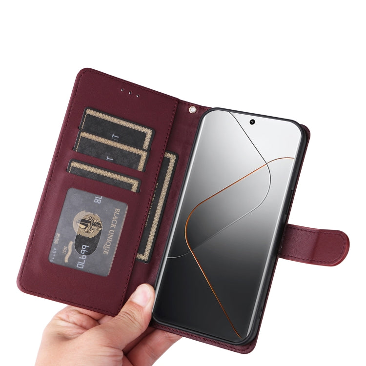 For Xiaomi 14 Pro 5G Diamond Lattice Leather Flip Phone Case