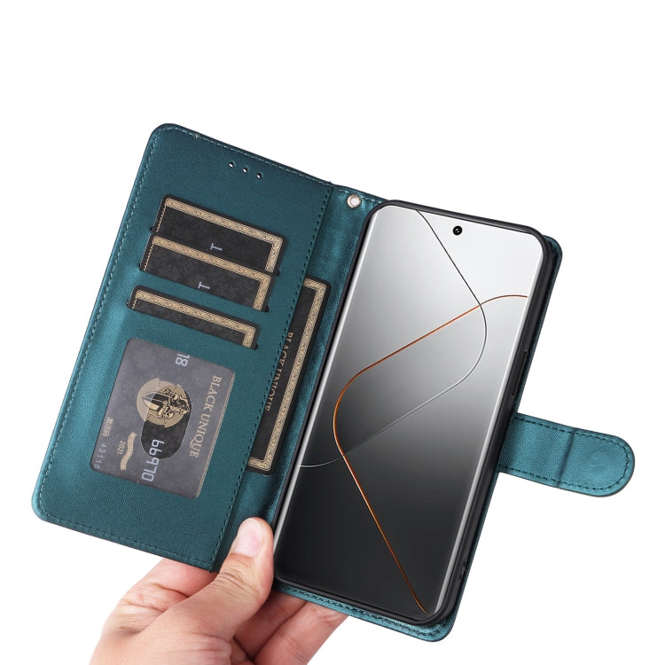 For Xiaomi 14 Pro 5G Diamond Lattice Leather Flip Phone Case