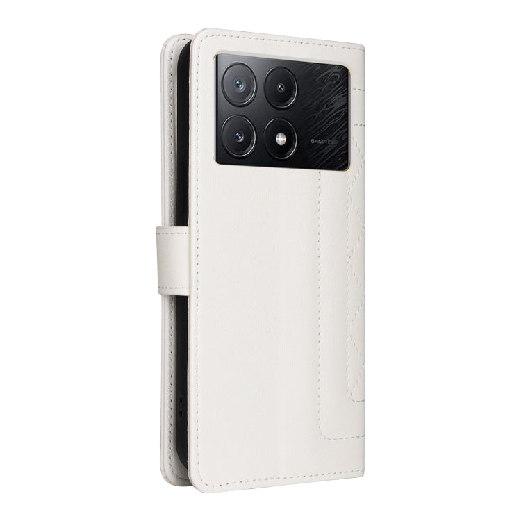For Xiaomi Poco X6 Pro 5G Diamond Lattice Leather Flip Phone Case