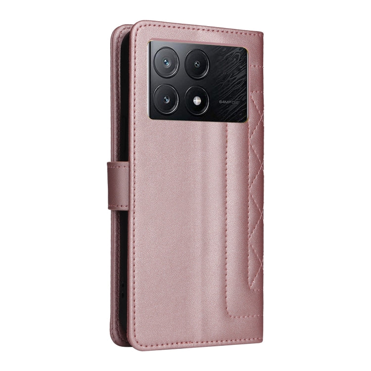 For Xiaomi Poco X6 Pro 5G Diamond Lattice Leather Flip Phone Case