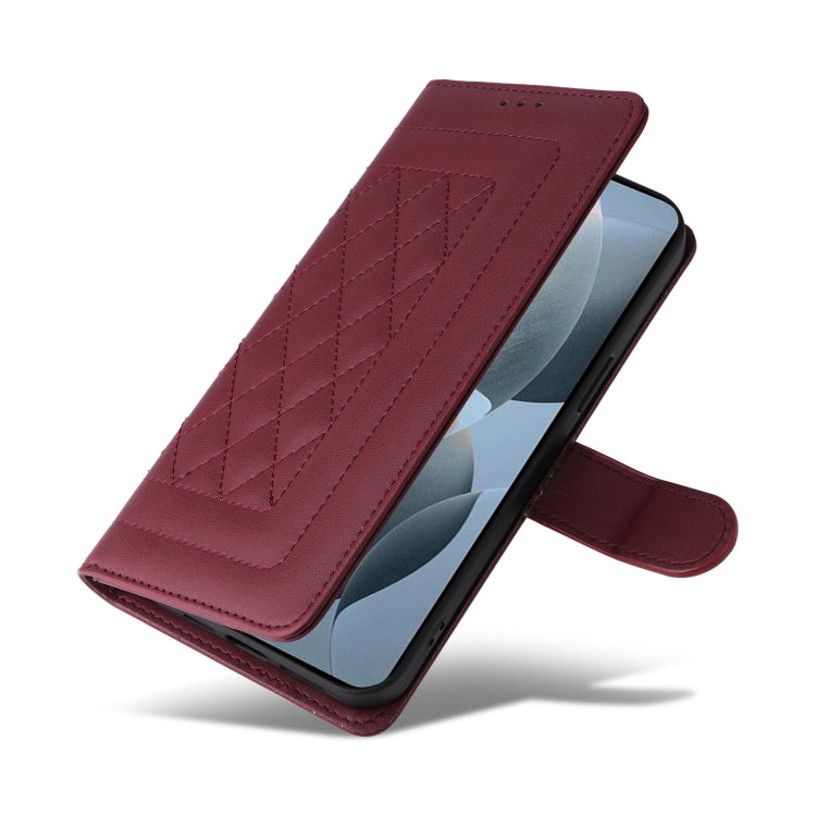 For Xiaomi Poco X6 Pro 5G Diamond Lattice Leather Flip Phone Case