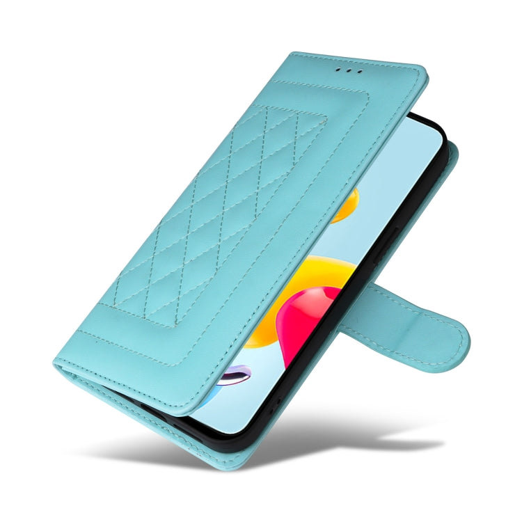 For Xiaomi Poco M4 Pro 5G Diamond Lattice Leather Flip Phone Case