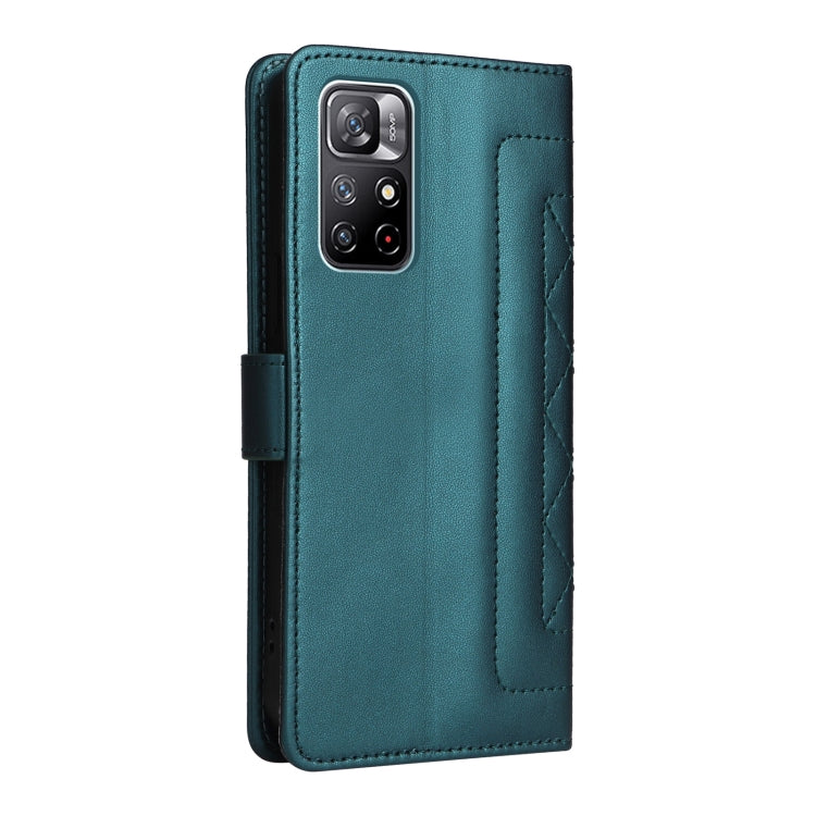 For Xiaomi Poco M4 Pro 5G Diamond Lattice Leather Flip Phone Case