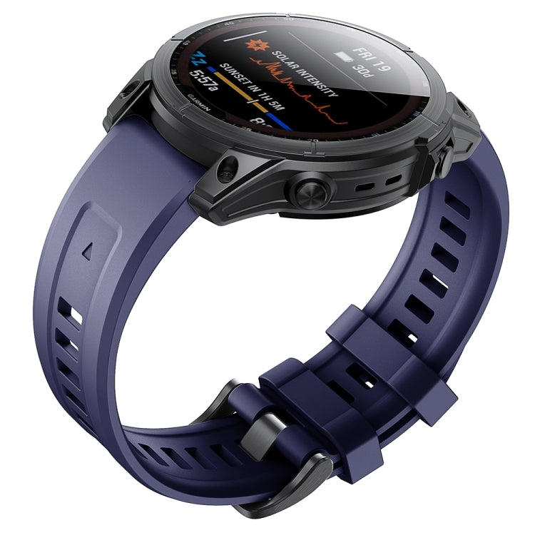 For Garmin Fenix 7 22mm Quick Release Silicone Watch Band
