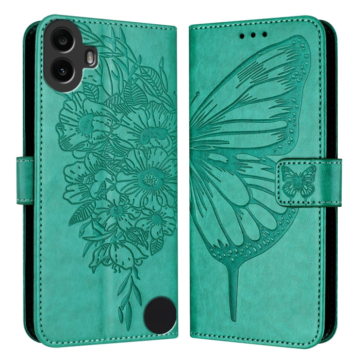 For Nothing CMF Phone 1 Embossed Butterfly Leather Phone Case