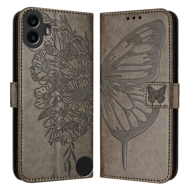 For Nothing CMF Phone 1 Embossed Butterfly Leather Phone Case