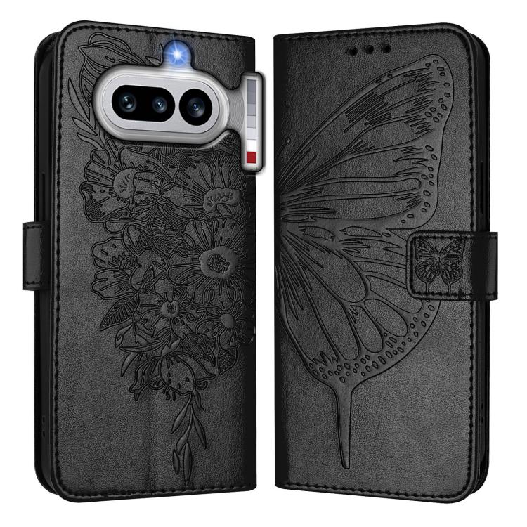 For Nothing Phone 4a Embossed Butterfly Leather Phone Case