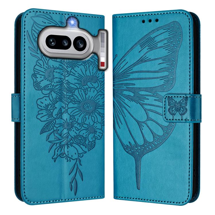 For Nothing Phone 4a Embossed Butterfly Leather Phone Case
