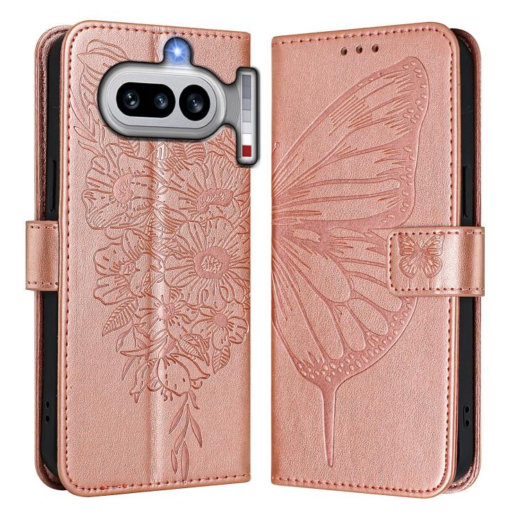 For Nothing Phone 4a Embossed Butterfly Leather Phone Case