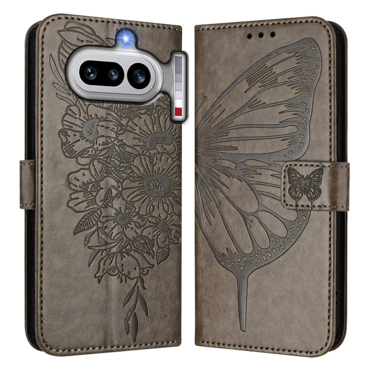 For Nothing Phone 4a Embossed Butterfly Leather Phone Case