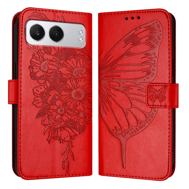 For OnePlus Nord 4 5G Embossed Butterfly Leather Phone Case