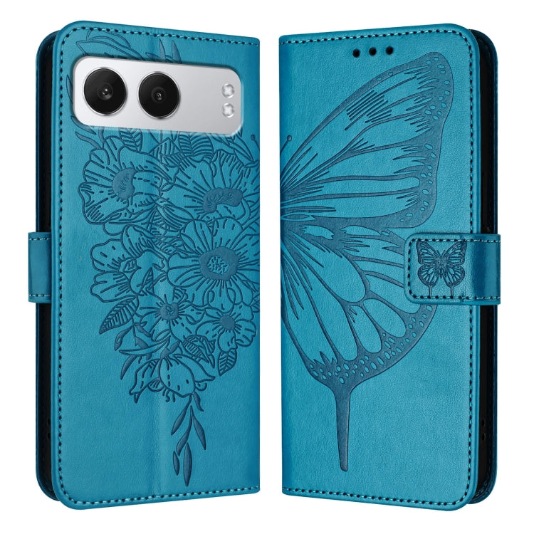 For OnePlus Nord 4 5G Embossed Butterfly Leather Phone Case