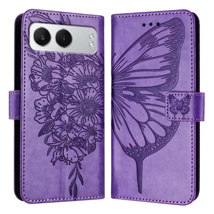 For OnePlus Nord 4 5G Embossed Butterfly Leather Phone Case