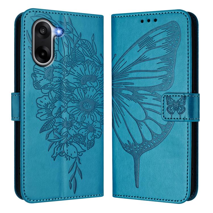 For OnePlus Ace 5 Racing Embossed Butterfly Leather Phone Case