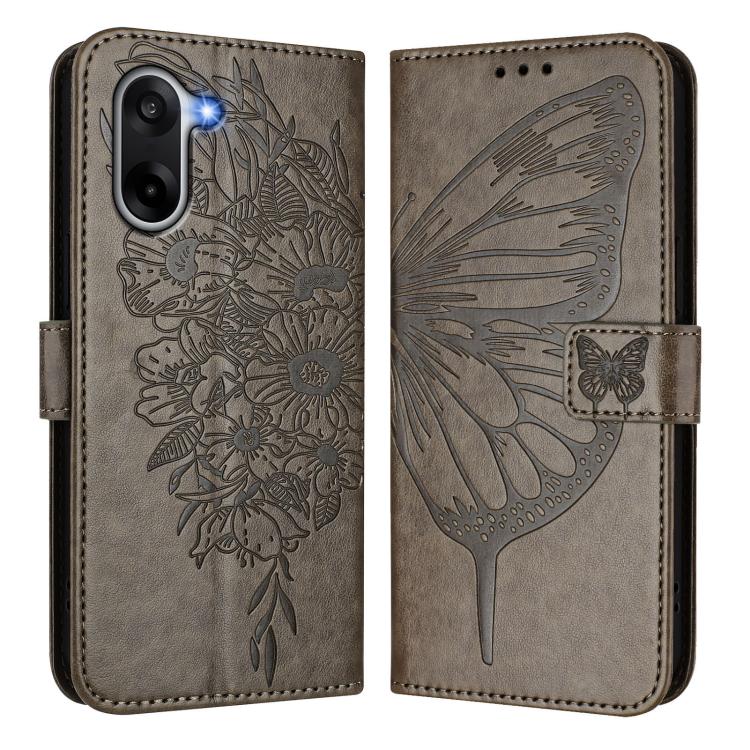 For OnePlus Ace 5 Racing Embossed Butterfly Leather Phone Case