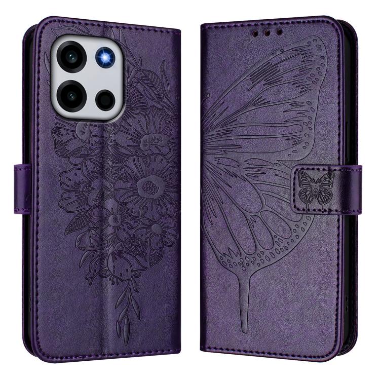 For OnePlus Turbo 6 Embossed Butterfly Leather Phone Case