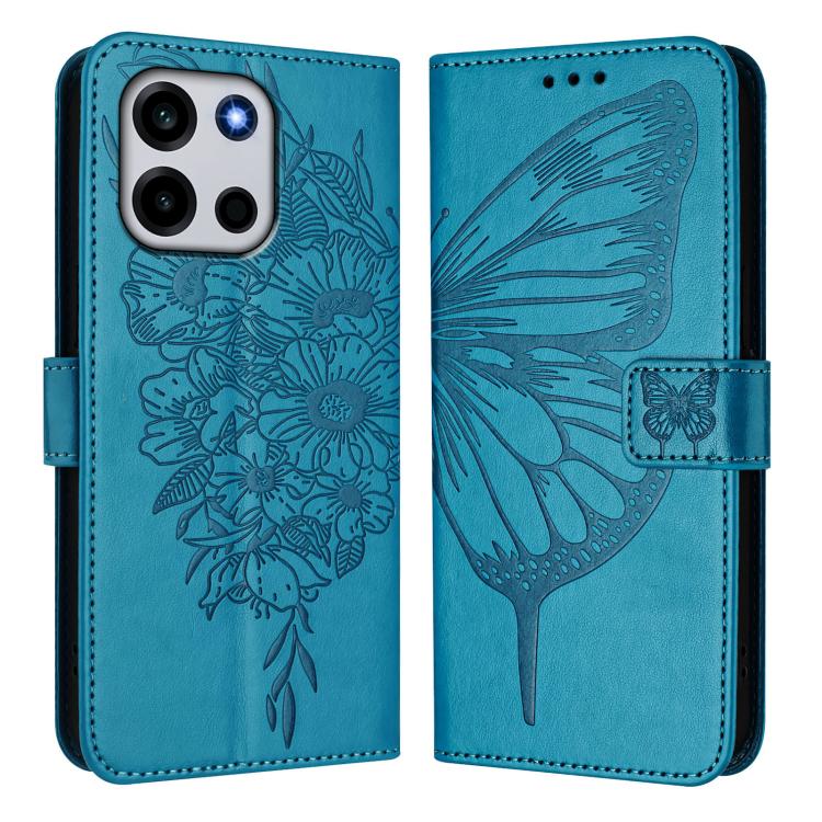For OnePlus Turbo 6 Embossed Butterfly Leather Phone Case