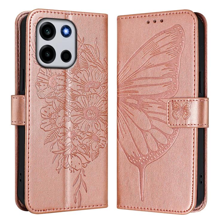 For OnePlus Turbo 6 Embossed Butterfly Leather Phone Case